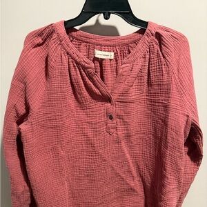 Lucky Brand Women's Rose Textured Blouse
